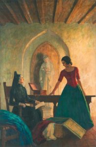A painting of a person in a dress by N.C. Wyeth
