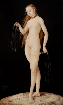 A painting of a naked person
