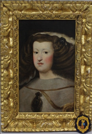 Portrait of Mariana of Austria, offered as the work of Diego Velázquez (courtesy of the Policía de la Generalitat)