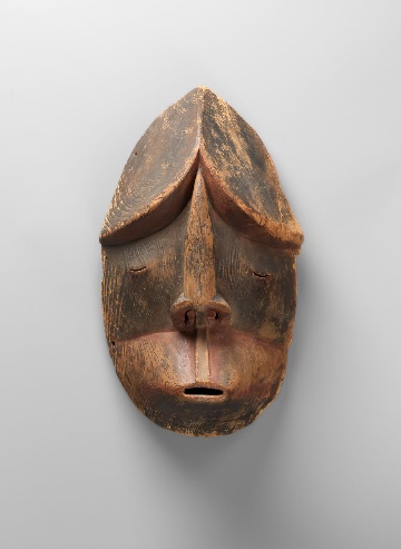 One of the Alutiiq masks from the Diker collection currently owned by the Metropolitan Museum of Art