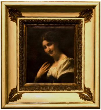 A painting of a person in a frameDescription automatically generated