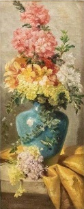still life of flowers in a vase
