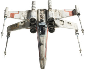 A model of a star wars fighter